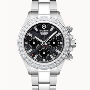 NWT Duxot Accelero Black Meteorite Chronograph Watch